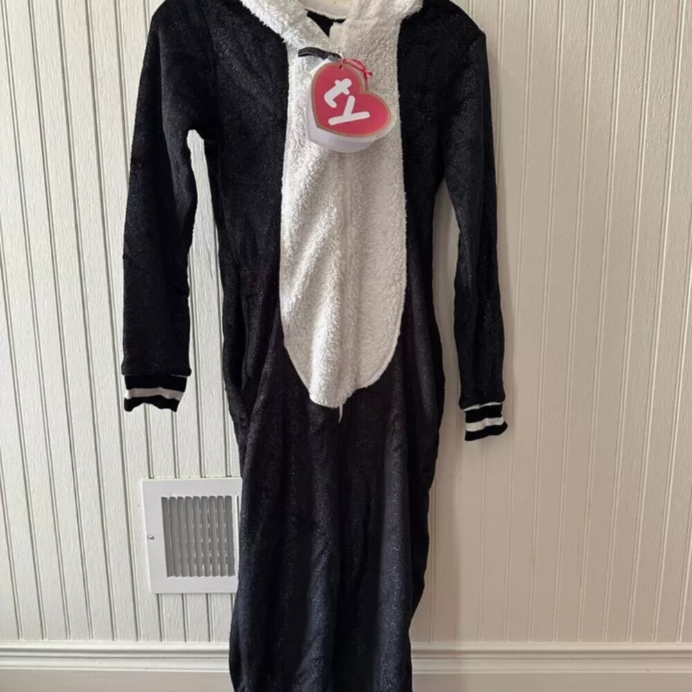 Womens Panda Bear Union Suit One Piece Plush Hooded Costume Pajamas Size… - Picture 7 of 8